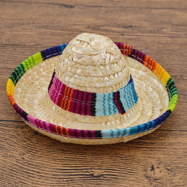 Mini Halmhatt Sommar Hund Cowboyhattar Katt Halmhattar Strand