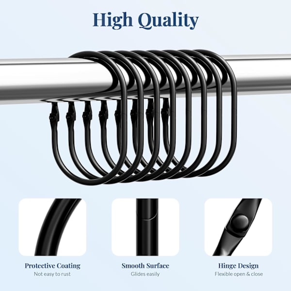 Brusere Ring, Bathway Brusere Ring, Sorte Brusere Ring Rustfri, Anti-Drop Glat S