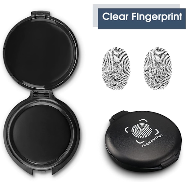 2-pack Tummavtryck Fingeravtrycksbläckkudde för Notarietillbehör Identifiering Säkerhet ID Fingeravtryckskort Polis