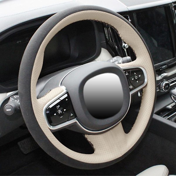 Volvo rattöverdrag S90 Xc60 Xc90 V90 V60 rattöverdrag handsytt handtagsskydd dekorativa interiördelar svart