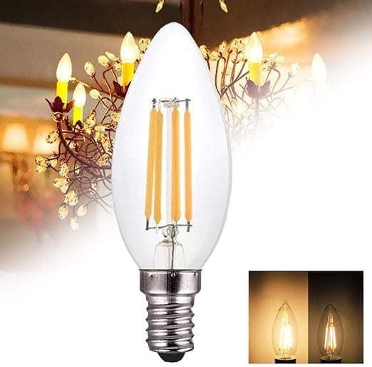1 stk C35 E14 Sockel 4W LED Energibesparende Dimbar Glødetråd Lys