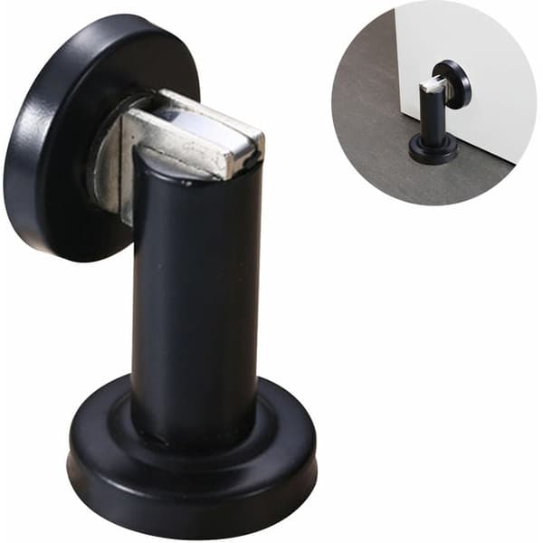 Magnetisk dörrstopp, borstat rostfritt stål dörrlås modern