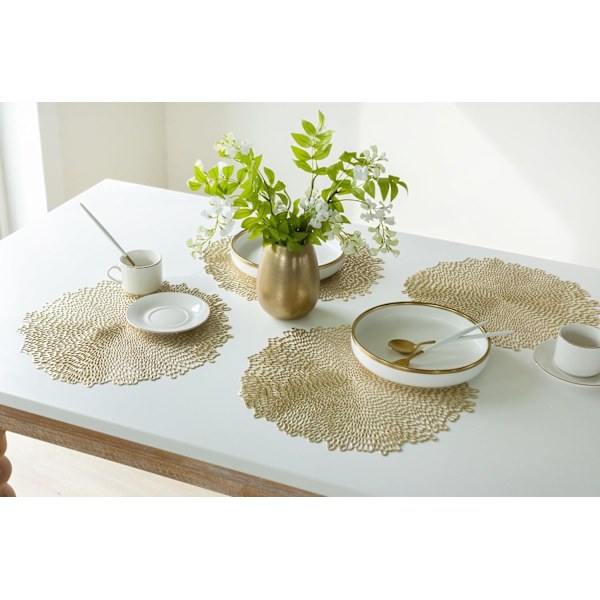 Bloom Trykte Vinyl Servietter, Sett med 4, Kjøkken- og Spisebordmatter, Spesielle Anledninger, Bryllup, Hverdag, Høytid