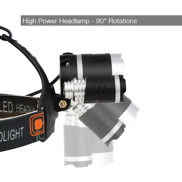 Päälamppu Led Ladattava High Lumen - Led otsalamppu taskulamppu w