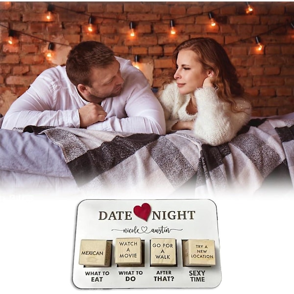 Date Night Dice After Dark Edition, Elskerbeslutningsterninger til par, Date Night træterningspil til par Mindeværdige dateaftener