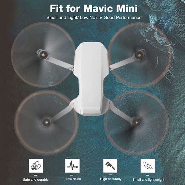 Kompatible RC Drone Propeller Tilbehør Passer for Mavic Mini (Svart med Gullkant)