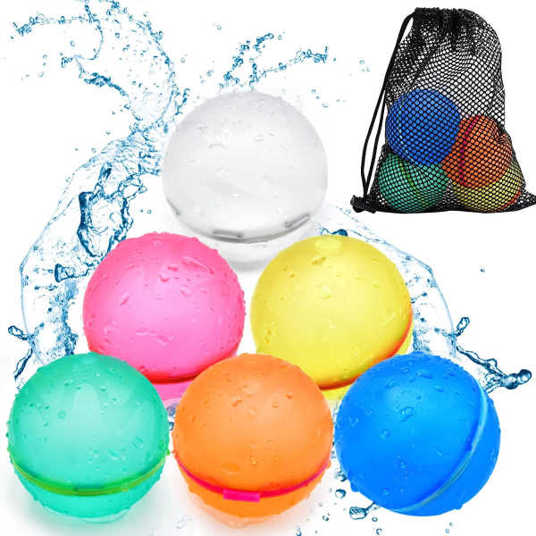 Gjenbrukbare vannbombeballonger, sommerleker vannleker for gutter