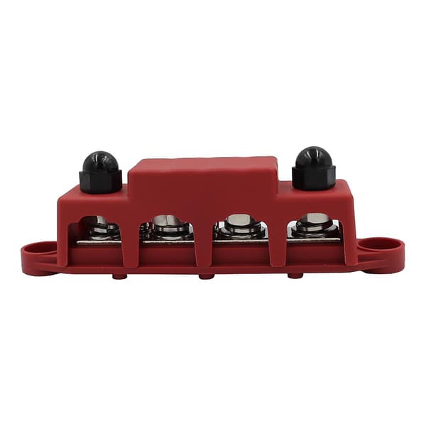 M8 Dc 48v 250a 4 Terminal Stud Busbar Strømbøsningsblok