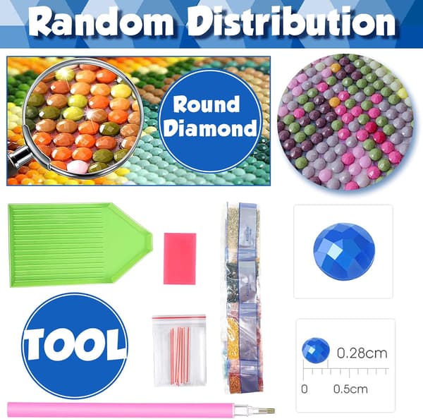 DIY 5D Diamantmaleri Komplett Sæt Ørne, Diamantbroderi