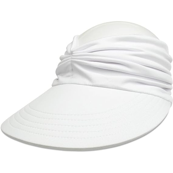 Dame Visor Hat Bred Bred UV Beskyttelse UPF 50+ Foldbar Strand