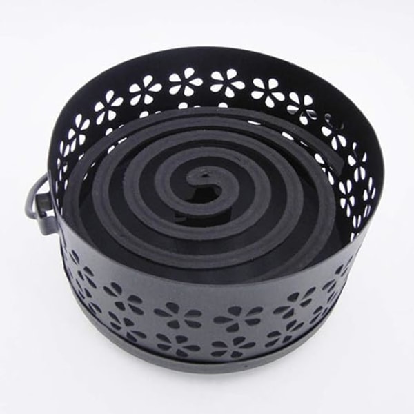 1 sort retro metal skelet myggespiralholder røgelseboks
