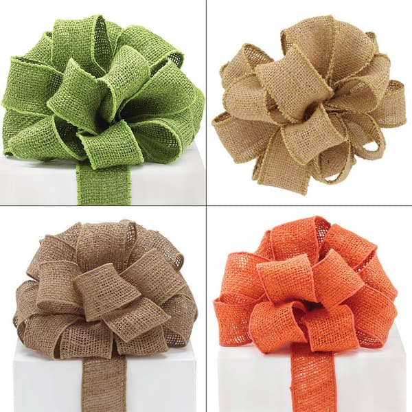 5 ruller af burlap bånd til DIY-håndværk