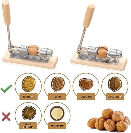 Nøtteknekker Heavy Duty Pecan Walnut Cracker Tangåpner Verktøy for