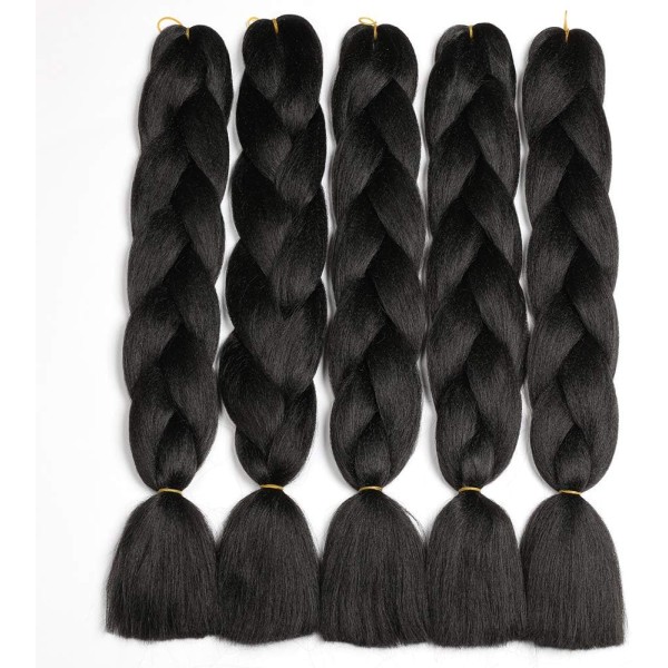 Fläthår, 24\" Ombre Jumbo Flätor, 5 Pack Fläthår