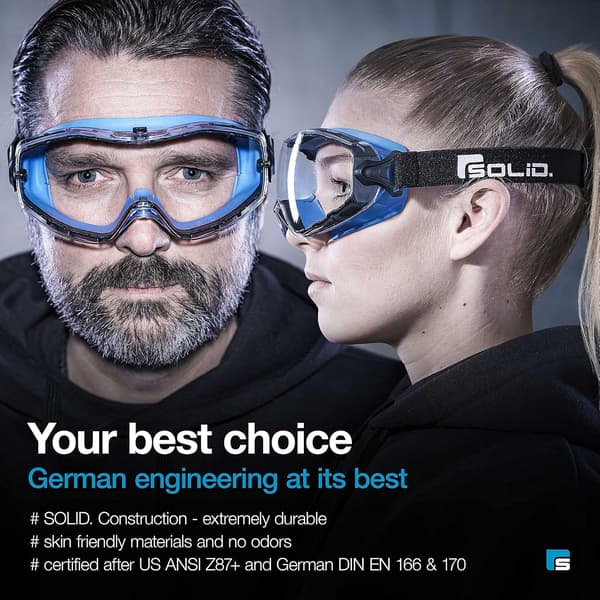 Perfekt Passform Arbetsglasögon - Dammsäkra Glasögon med Universal