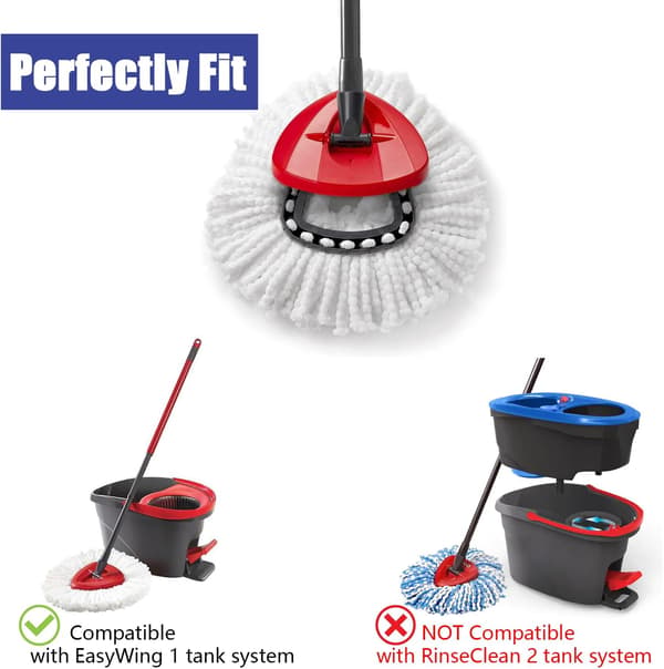 Spin Mop Reservehoder Mikrofiber Mop Refills for Easy Cleani