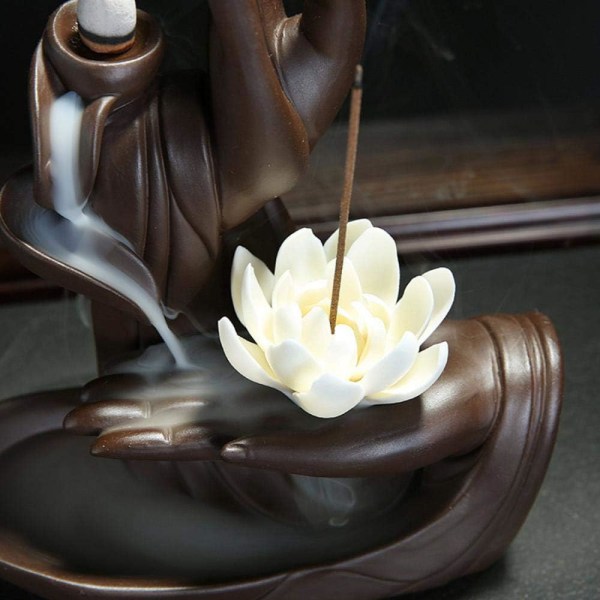 Zen Lotus backflow rökelse brännare med 1st backflow rökelse