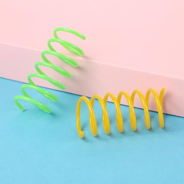 40 Stykker Forår Legetøj til Katte, Plastik Spiralfjedre, Kæledyr