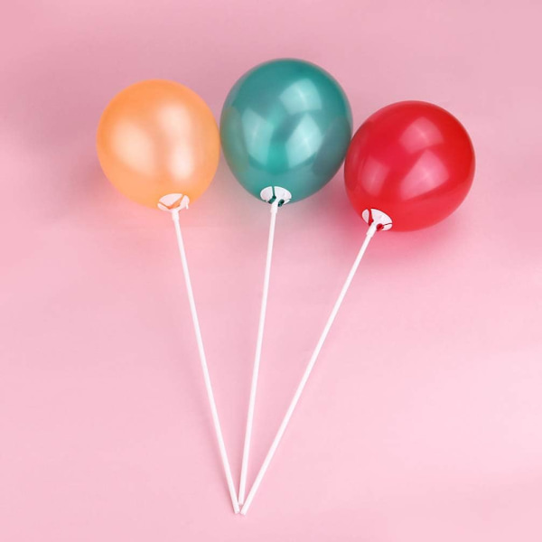 100 stk varmluftballong stangholder 32 cm hvit nytt materiale