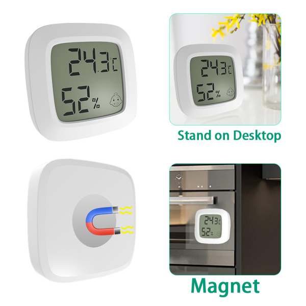 Mini LCD Indendørs Termometer Høj Præcision Digital Temperatur