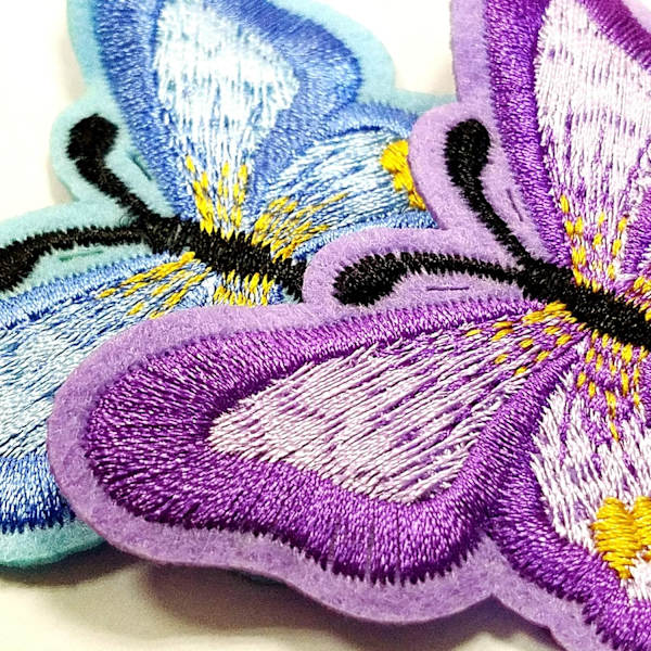 (11 stk. Sommerfugle) Flerfarvede Patches Blandes tilfældigt Håndlavet
