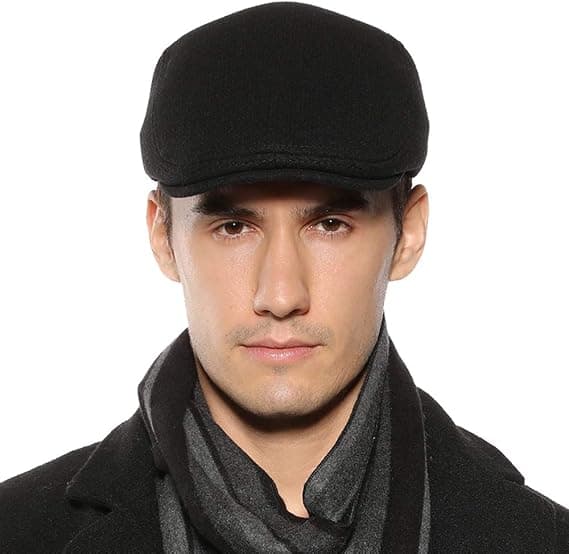 Mænds Hat Flad Top Beret Justerbar Flad Top Hat Efterår Kort -