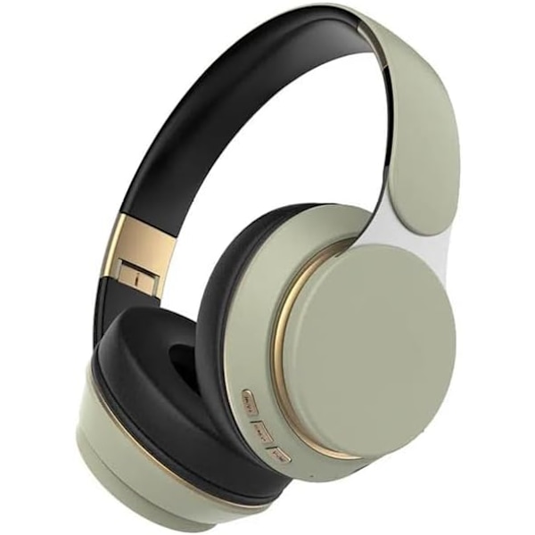 Langattomat Bluetooth-kuulokkeet, korvien päälle tulevat, kokoontaitettavat stereokuulokkeet XBASS (vihreä)