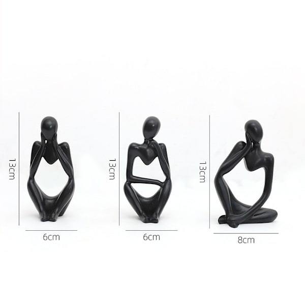 Tænker Statue, Resin Tænker Skulptur Abstrakt Figur