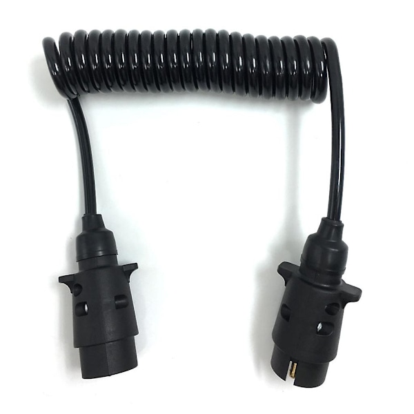 Trailer Connector Stretchable Coiled Extension Wiring 7 Pin Plast