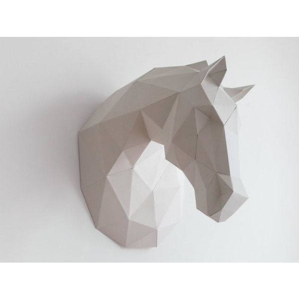 1 stk. The Horse Head Shape Paper Model 3D Pre-cut Paper