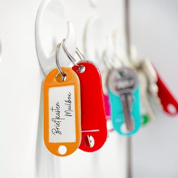 100 nøglering / nøglepanel, stærk og holdbar (orange)