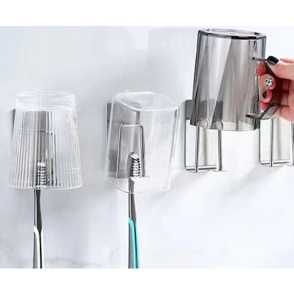Tandborstmugg i rostfritt stål 304, tandborsthållare, tvättbar