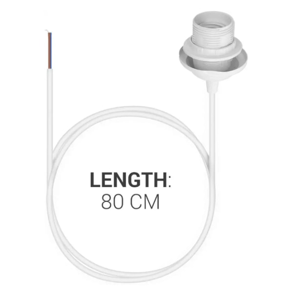 2x el-kabel för lampa - Kabel med E27-sockel och fästning