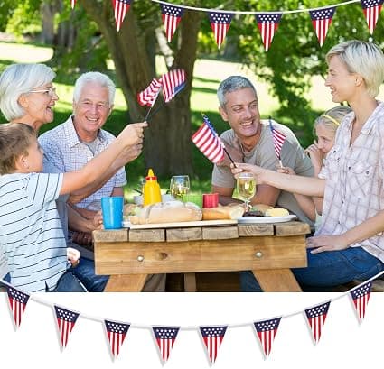 10m/30 Amerikanske flagg, festflagg dekorative tilbehør