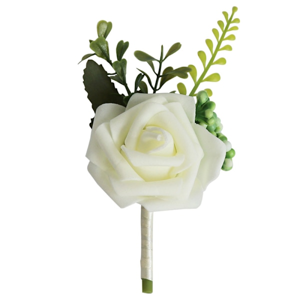 1 stk Rose Bryllupsknapphull Håndlaget Rose Blomster Kunstig