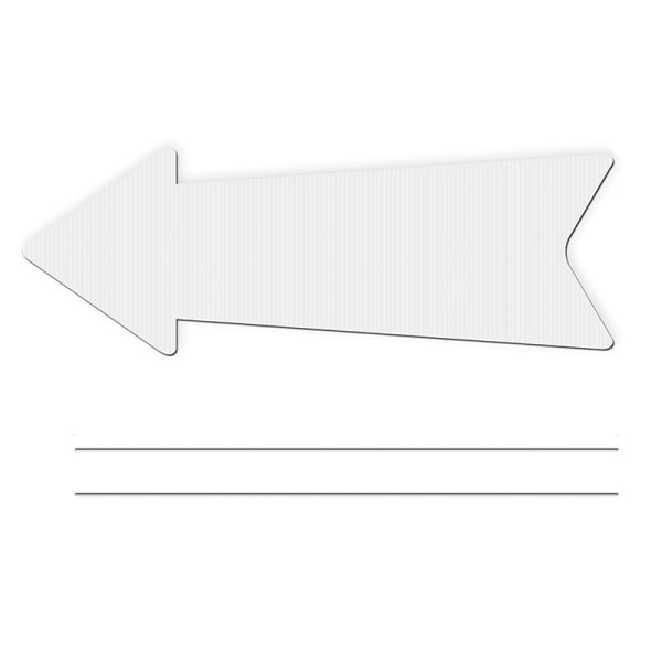 Tomt skylt med logotyp, DIY wellpapp, markfäste