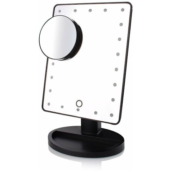 Lighted Mirror, 10X forstørrende LED-sminke speil, LED-speil, USB