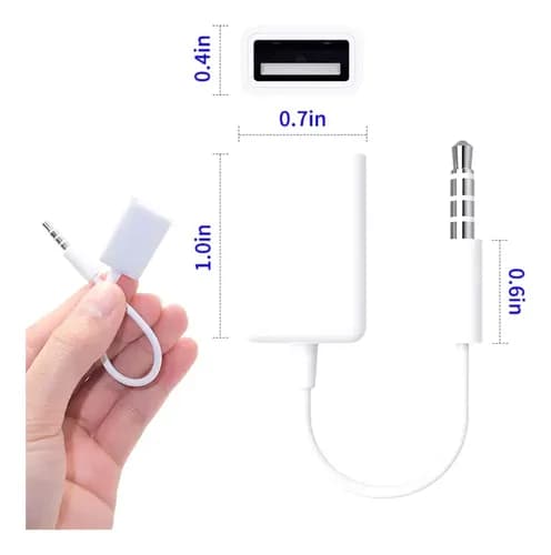 2×kabel USB-til-AUX-konverter til bil-afkodning