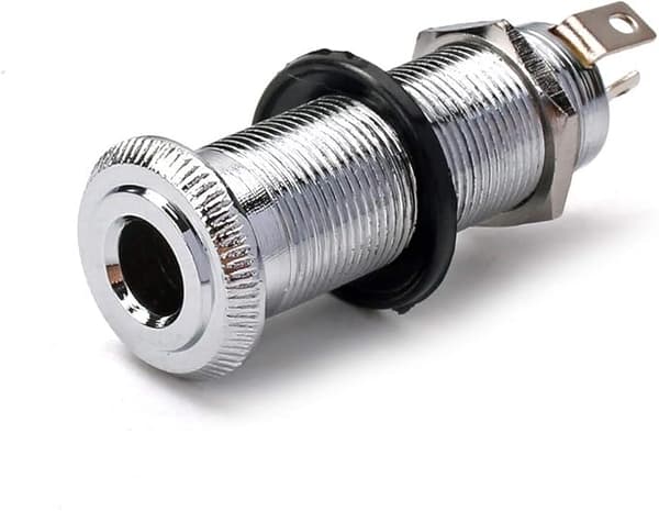 Elektrisk guitarbas 6,35 mm jack-udgang - krom