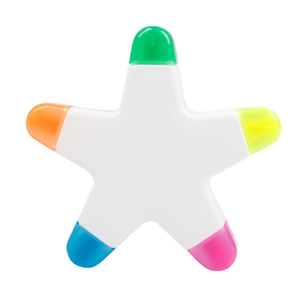 Multicolor Highlighter 5 färger i 1 regnbågsblomma stjärnformad
