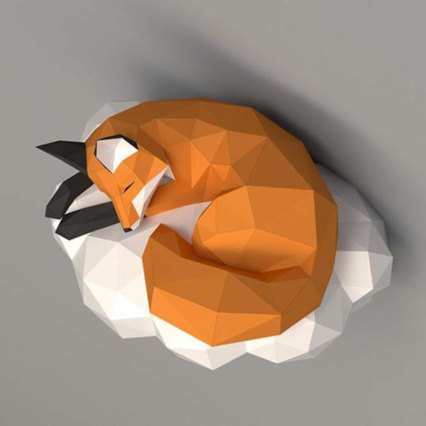1 kpl Tylikäs Pilvikettu DIY Paper Sculpture 3D Paper Model