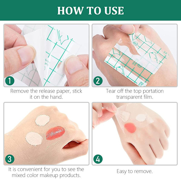 100 st Makeup-palett PU-film transparent PU-film