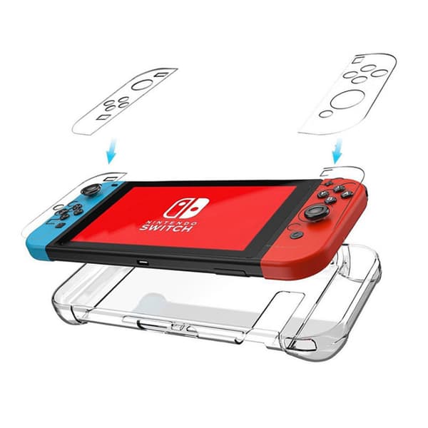 Klar beskyttelsesetui til Nintendo Switch, dockbar PC-etui kompatibel med Nintendo Switch og Joy Con-controller