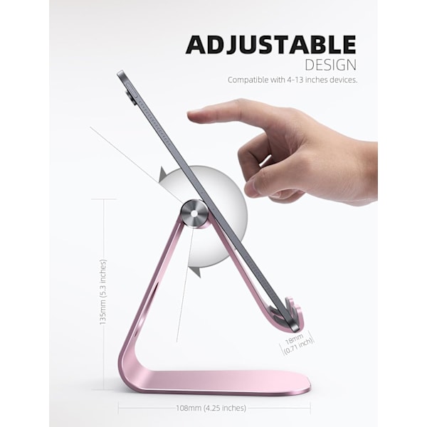 Justerbart Tablettställ, Tablettställ: Skrivbordsställ Hållare Dock Kompatibel med Tablett Som iPad 2018 Pro 9.7,