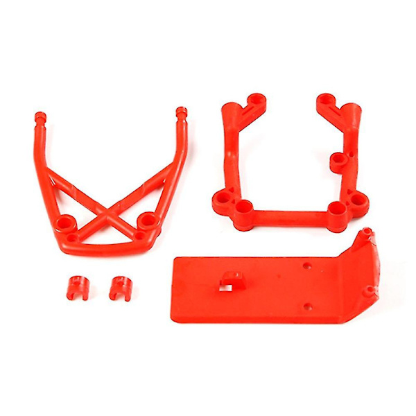 Kompatibel med 1/5 Hpi Rovan Baja Rc Bil-rød Front- og Bagstøtteramme Kit