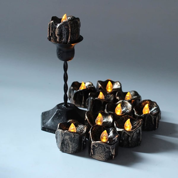 12 st Halloween-ljus Flammlösa Ljus Flimmer