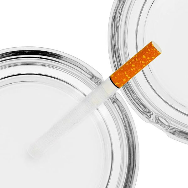 4 glasaske - askebægre til glas og transparente cigaretter