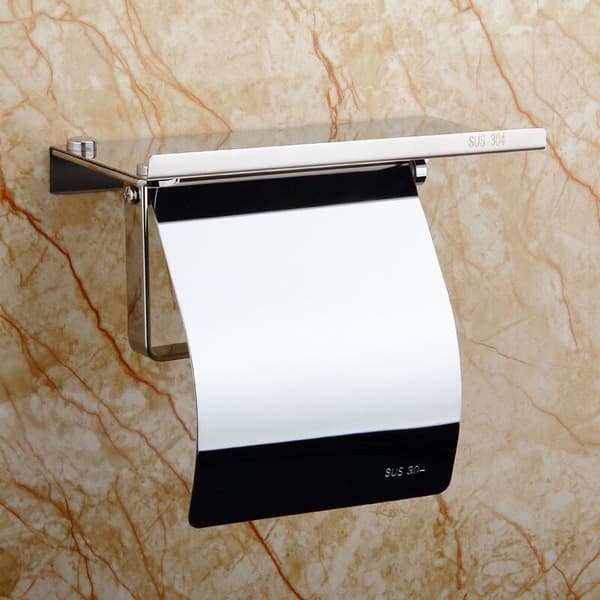 1 krom veggmontert toalettpapirdispenser
