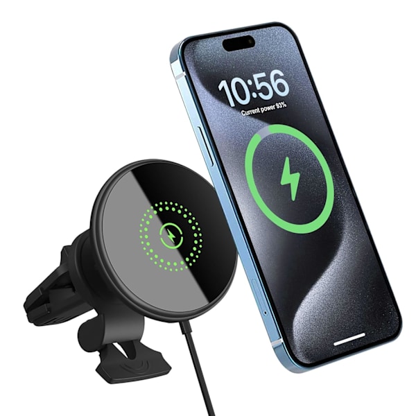 20W magnetisk trådløs telefonholder til bil, kompatibel med MagSafe bilholder med hurtigladefunksjon, trådløs magnetbiltelefonholder for iPhone