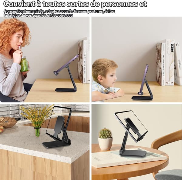 Telefonholder, Foldbar Tablet Stativ Mobiltelefonholder til